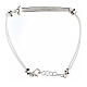 White string bracelet Benedictus rhodium burnished 925 silver s3