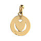 925 silver heart pendant burnished golden coin Benedictus 19 mm s3