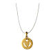 Collana Benedictus ciondolo moneta cuore dorato argento 925 smalto dorato s3