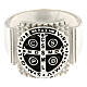 Agios ring of Saint Benedict, rhodium-plated 925 silver s2