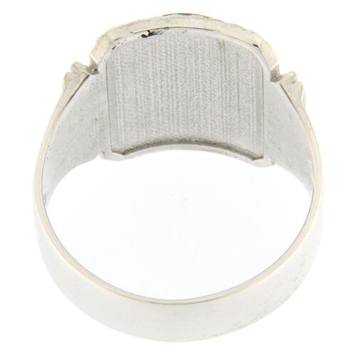 Saint Benedict ring 925 silver rhodium Agios 5