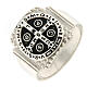 Saint Benedict ring 925 silver rhodium Agios s1