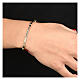 Bracciale corda targhetta Agios dorato brunito argento 925  s2