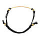 Bracciale corda targhetta Agios dorato brunito argento 925  s4