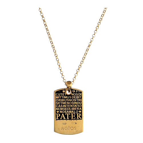 Pater Agios necklace, burnished gold plated 925 silver 2