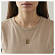 Collier Benedictus Pater argent 925 doré bruni s2