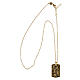 Collier Benedictus Pater argent 925 doré bruni s4