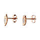 Sacrum Cor earrings with rhinestones, rosé 925 silver, Agios Gioielli s2