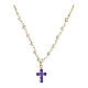 Collana Lumae Patronus argento dorato zirconi viola Agios Gioielli s1