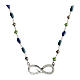 Color Infinitum necklace by Agios, blue and green stones, 925 silver s2