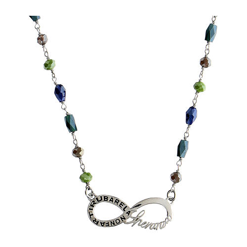 Collier Color Infinitum Agios vert bleu argent 925 1