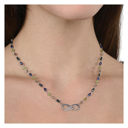 Collier Color Infinitum Agios vert bleu argent 925 2