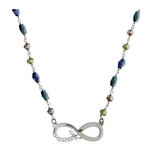 Collier Color Infinitum Agios vert bleu argent 925 3