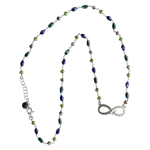 Collier Color Infinitum Agios vert bleu argent 925 5