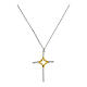 Cross necklace Illumina bicolor silver Agios zircons s1