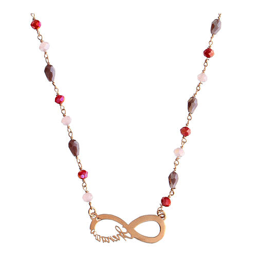 Collier Color Infinitum grains multicolores Agios argent 925 rosé 3