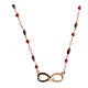 Multicolor Infinitum bead necklace Agios rose silver  s1