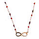 Multicolor Infinitum bead necklace Agios rose silver  s1