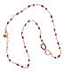 Multicolor Infinitum bead necklace Agios rose silver  s5