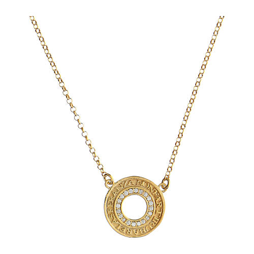 Collana Circum dorata zirconi bianchi Agios argento 1