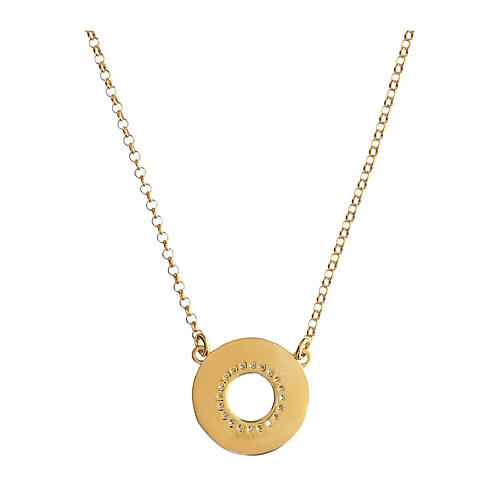 Collana Circum dorata zirconi bianchi Agios argento 3