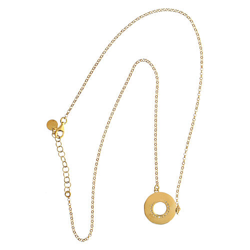 Collana Circum dorata zirconi bianchi Agios argento 4