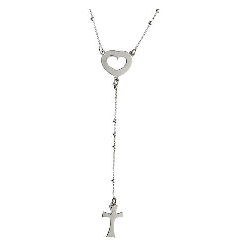 Agios rosary, Non Farti Rubare la Speranza, rhodium-plated 925 silver 2