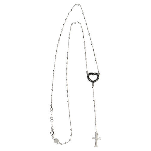 Rosary Don't let your hope be stolen Agios rhodium plated 925 silver 4