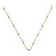 Collana argento sterling dorato grani 2 mm Agios s1