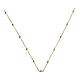 Golden sterling silver necklace 2 mm Agios beads s1