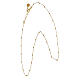 Golden sterling silver necklace 2 mm Agios beads s2