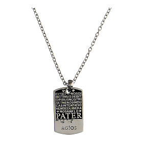 Precem Pater necklace by Agios, rhodium-plated 925 silver