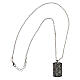 Rhodium plated silver Our Father plate necklace Agios s3