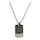 Rhodium plated silver Our Father plate necklace Benedictus s3