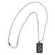 Rhodium plated silver Our Father plate necklace Benedictus s4