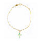 Green zircon cross bracelet Lumae Patronus Agios golden silver s3