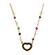 Amor Cordis necklace by Agios, multicoloured beads and 925 silver heart s1