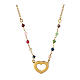 Amor Cordis necklace by Agios, multicoloured beads and 925 silver heart s2