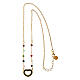 Amor Cordis necklace by Agios, multicoloured beads and 925 silver heart s3