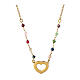 Collier Coeur Amor Cordis pierres multicolores argent 925 Agios s3