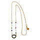 Collier Coeur Amor Cordis pierres multicolores argent 925 Agios s5