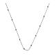 Agios necklace of rhodium-plated 925 silver with 0.008 in beads s1