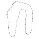 Agios necklace of rhodium-plated 925 silver with 0.008 in beads s2