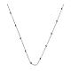 Rhodium-plated silver necklace with 2 mm beads Agios  s1