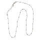 Rhodium-plated silver necklace with 2 mm beads Agios  s2