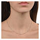 Rhodium-plated silver necklace with 2 mm beads Agios  s2