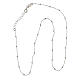 Rhodium-plated silver necklace with 2 mm beads Agios  s3