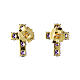 Lumae Patronus earrings purple zircons golden silver Agios s3