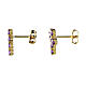 Lumae Patronus earrings purple zircons golden silver Agios s3