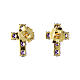 Lumae Patronus earrings purple zircons golden silver Agios s4
